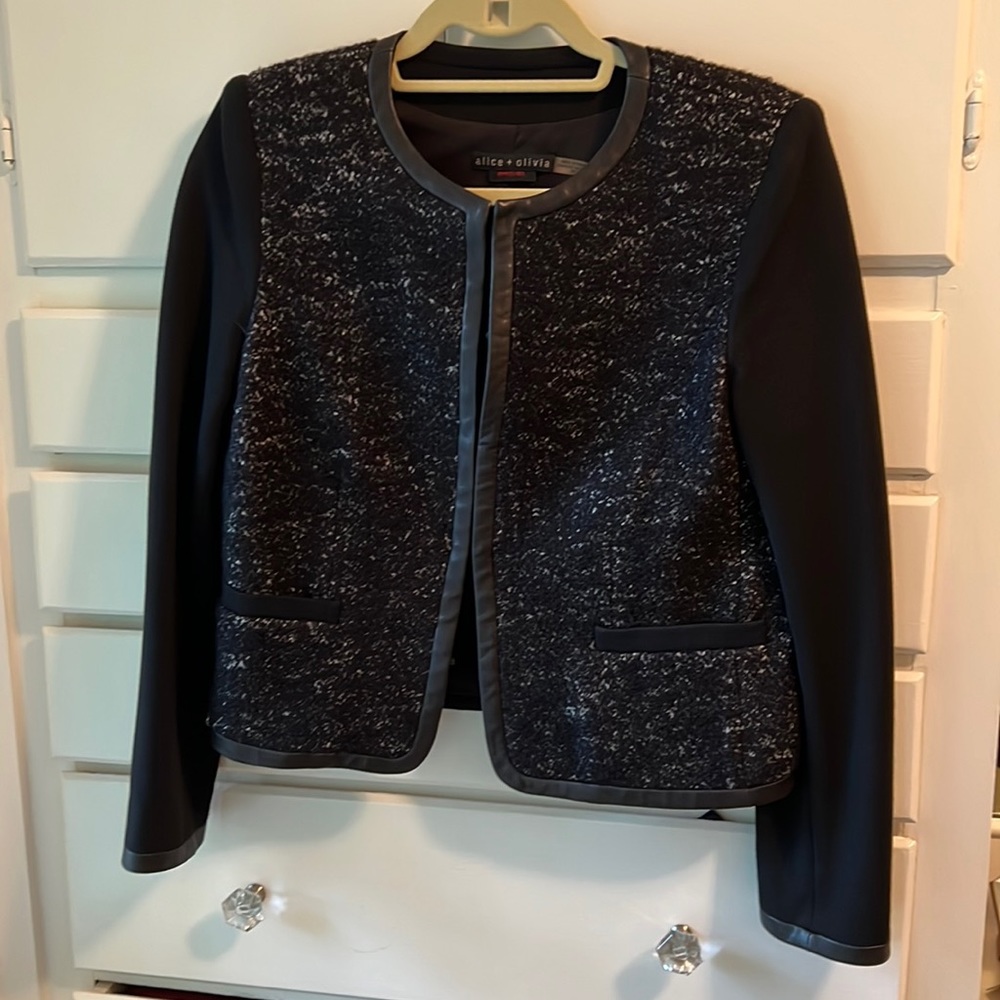 Alice and Olivia tweed jacket
